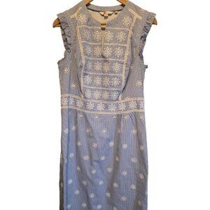 Boden Hotchpotch Broderie Eyelet Shift Dress 8R